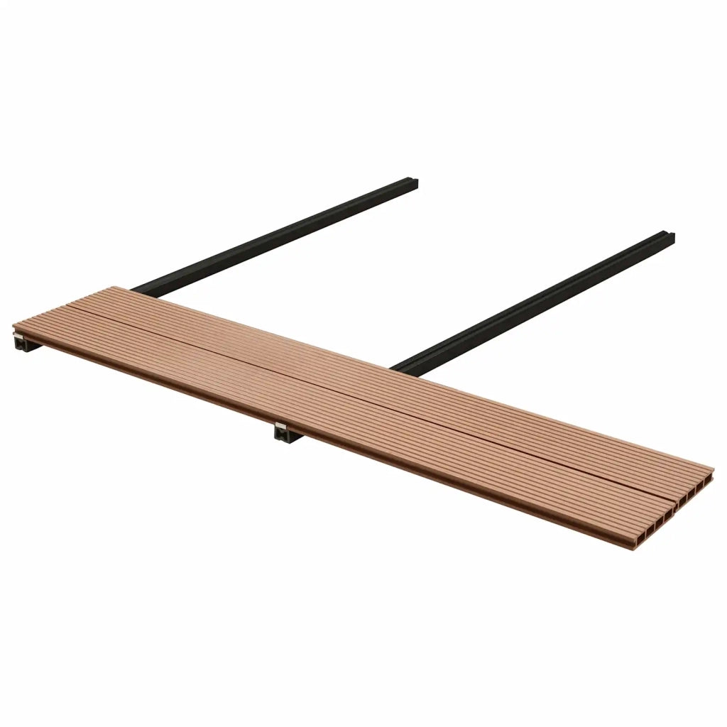 Pavimento da Deck 108 pcs Marrone WPC 3444703