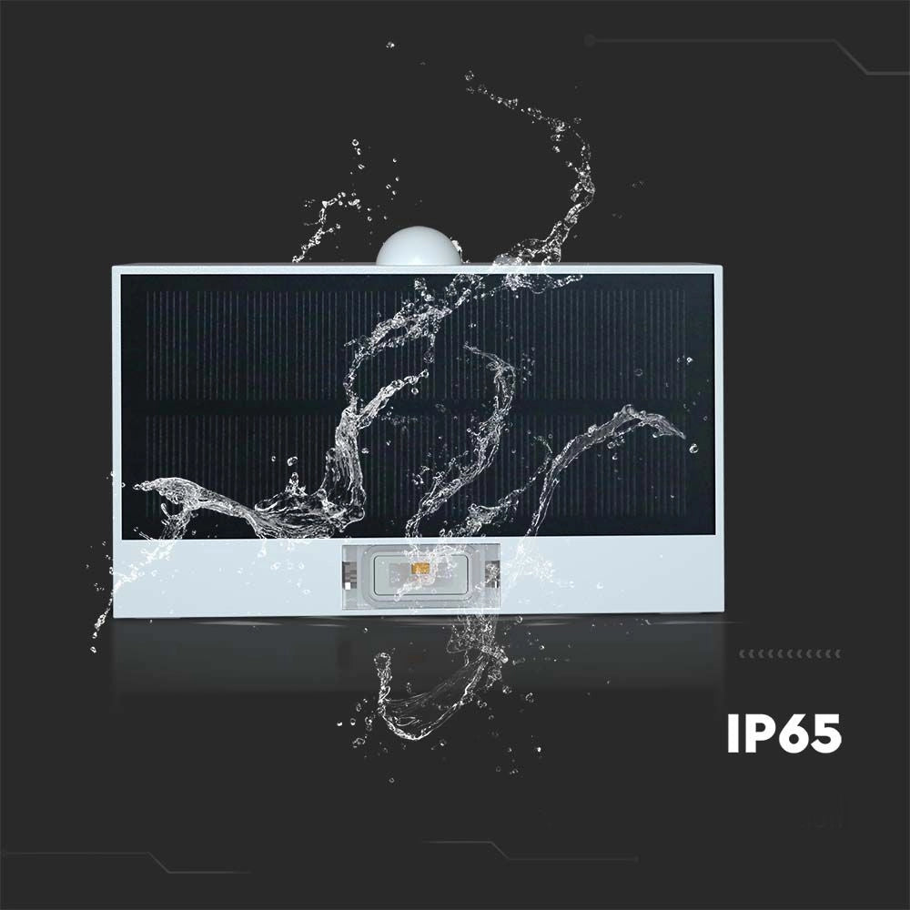Applique solare esterno 3W CCT sensore IP65 V-TAC bianca