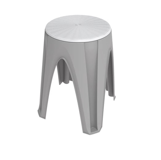 Sgabello Multiuso Bama Girotondo in Plastica Resistente - Design Bicolore con Seduta Antiscivolo