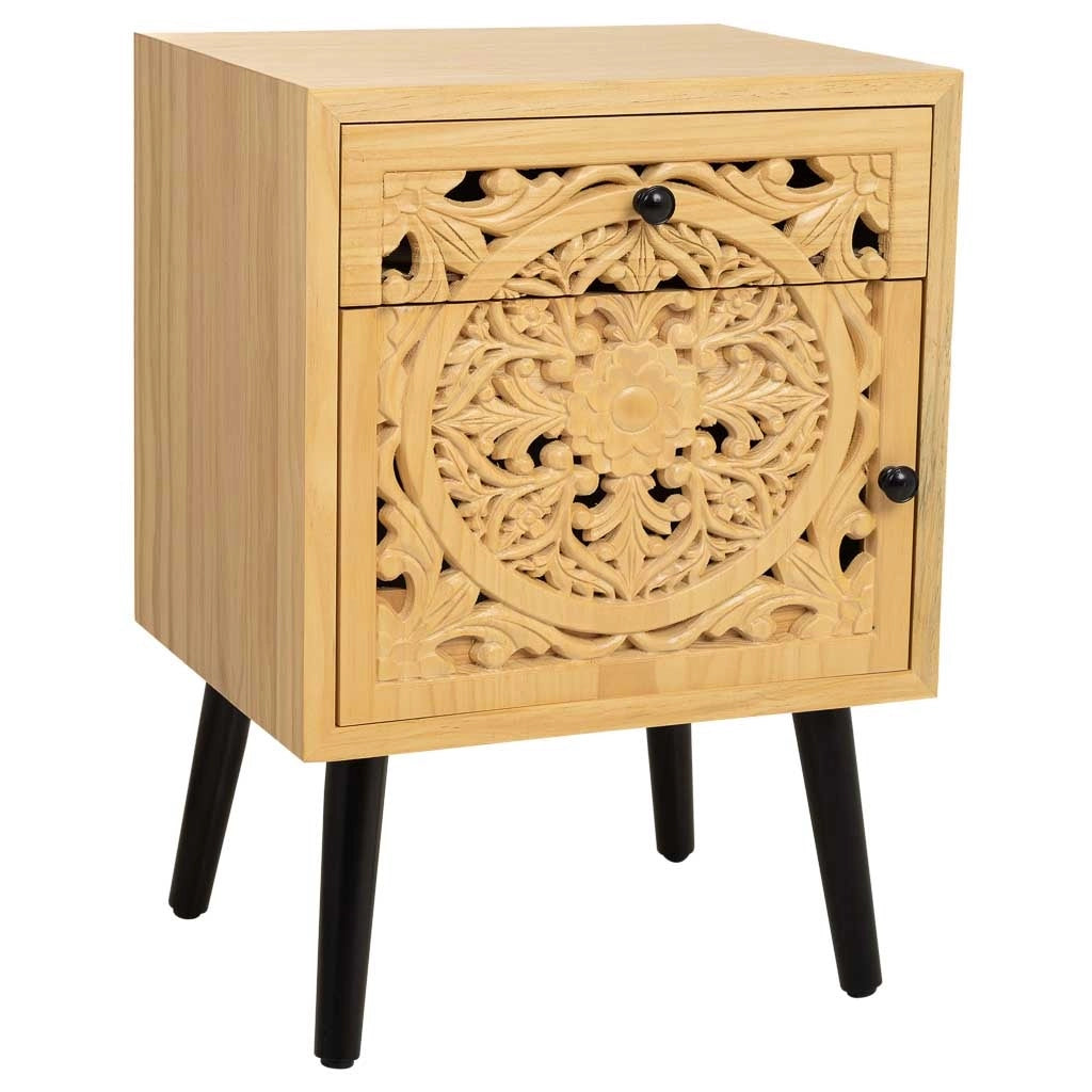 Tavolino in legno marrone 45x35x60h cm