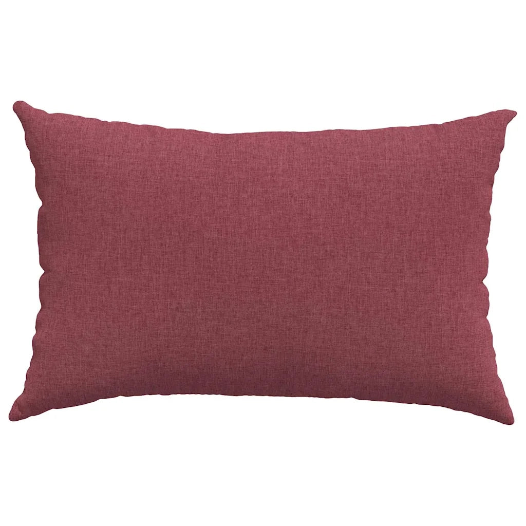 Cuscini da Divano 2 pz-Set di 2 Cuscini per Sofa Rosso Vino 60 x 40 cm Tessuto