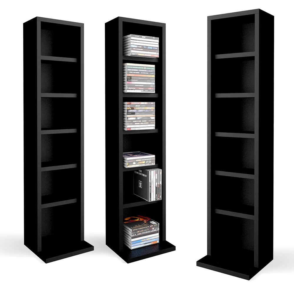 Vicco Scaffale porta cd Nero 21 x 91.8 cm