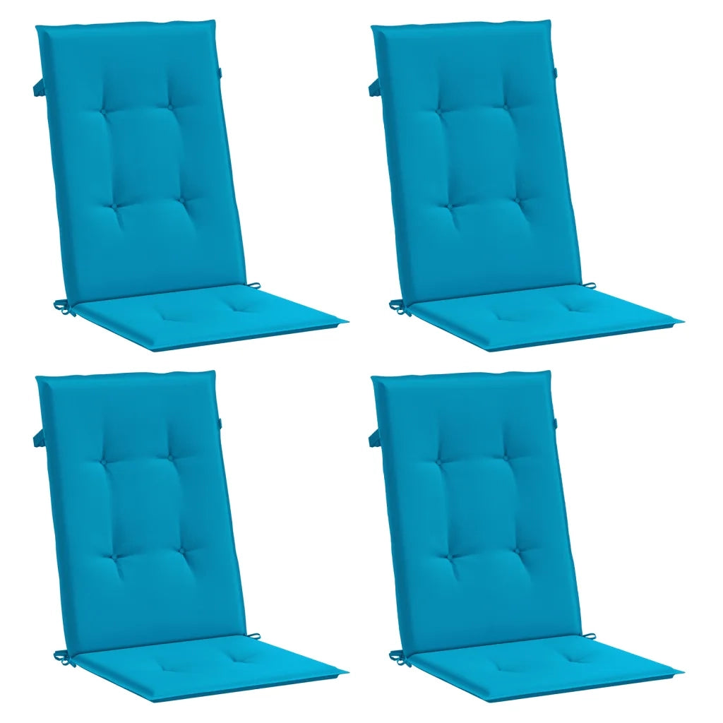 Cuscini per Sedie 4 pz | Cuscini per sedie Blu 120x50x3 cm in Tessuto