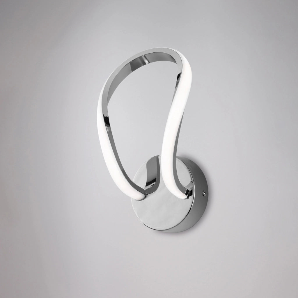 Applique Moderno Infinity Luce Led Integrata Metallo E Alluminio Cromo