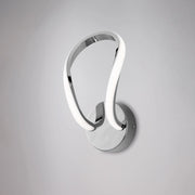 Applique Moderno Infinity Luce Led Integrata Metallo E Alluminio Cromo