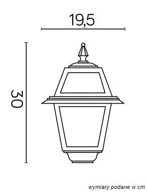 Testa lampada giardino WITRAŻ E27 nera vetro SU-MA