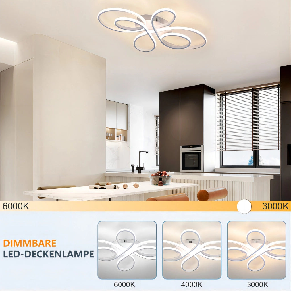 ZMH Lampada da soffitto plafoniera LED moderna dimmerabile telecomando design farfalla per corridoio