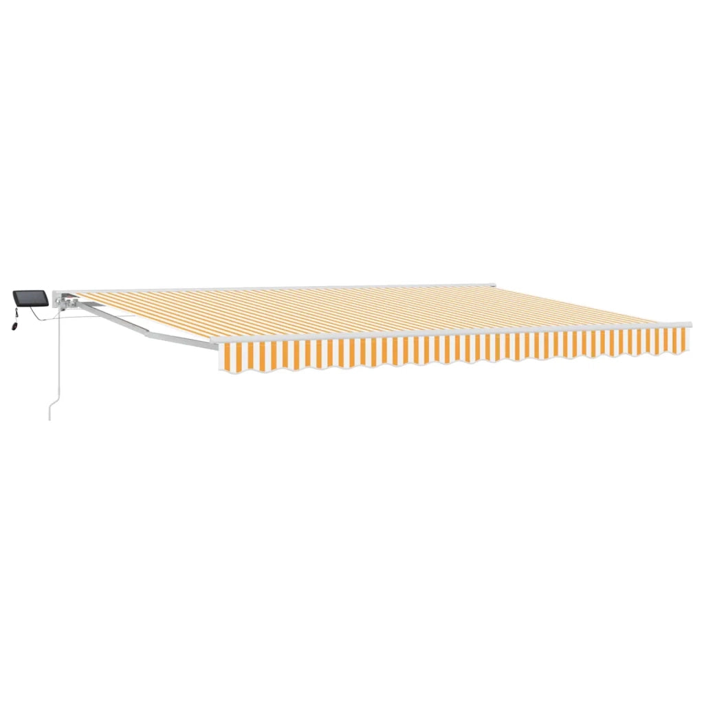 Cornice per Tenda Manuale con LED Giallo e Bianco 4,5 × 3,5 m 3420669