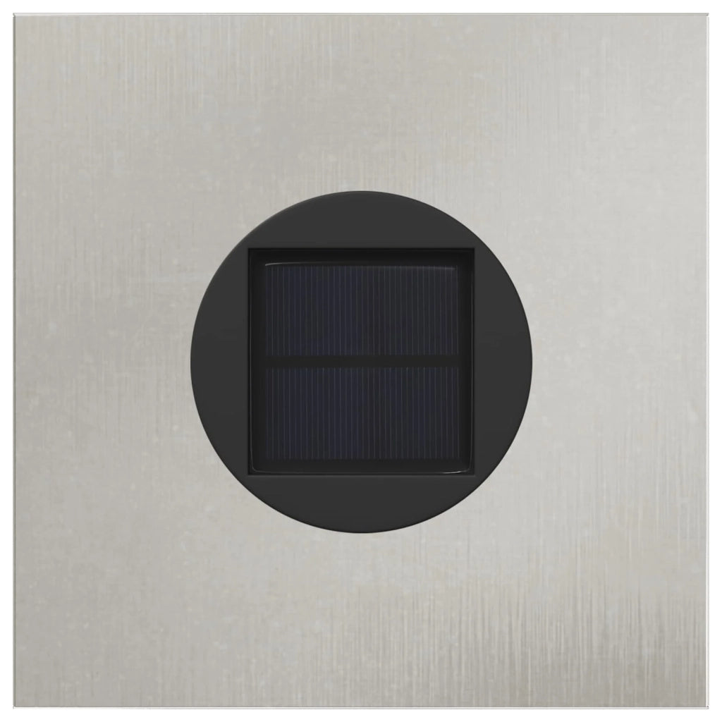 Faro LED solare per sentieri 2 pcs Argento Acciaio inossidabile 879734