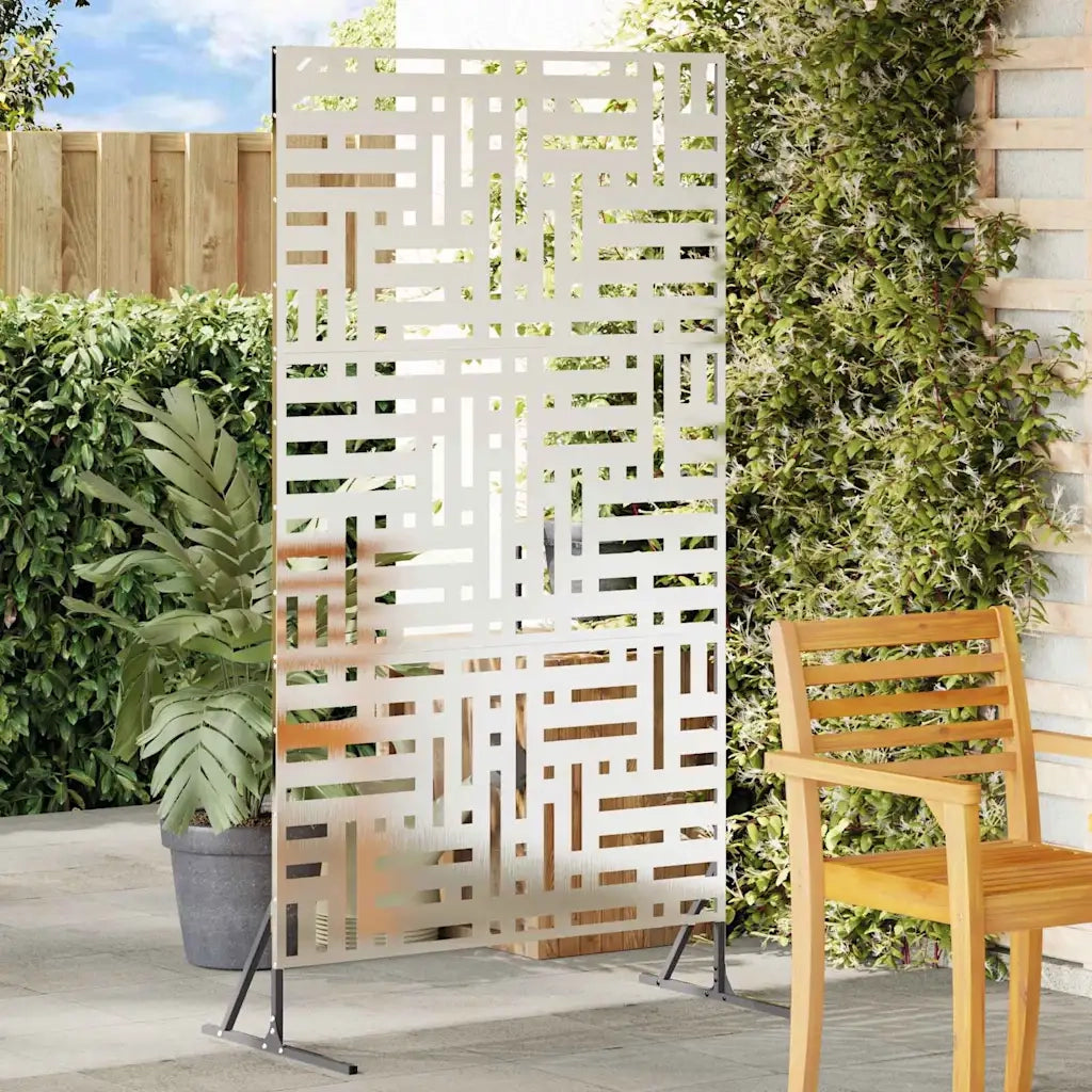 Schermo per Privacy 100 x 50 x 180 cm Acciaio Inox Argento 868553