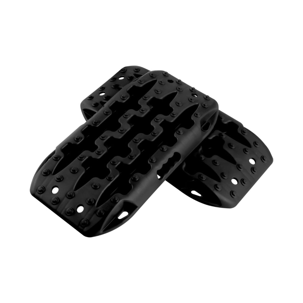 2 Tavole di recupero per fuoristrada, Piastre di trazione per liberare veicoli da neve sabbia 58x31x6cm Nero-Accessori per veicoli