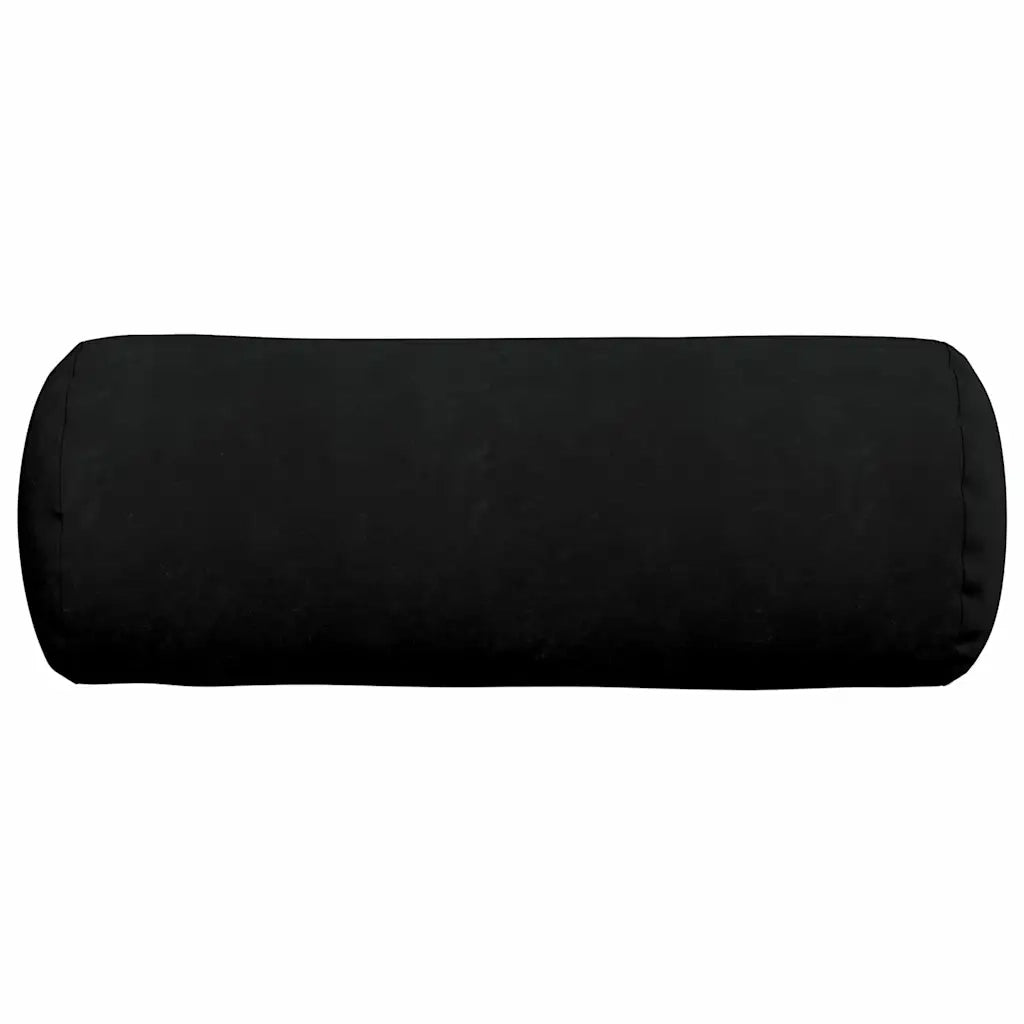 Cuscini a rullo 2 pz | Cuscini per sedie Nero ? 25 x 70 cm Tessuto in Microfibra