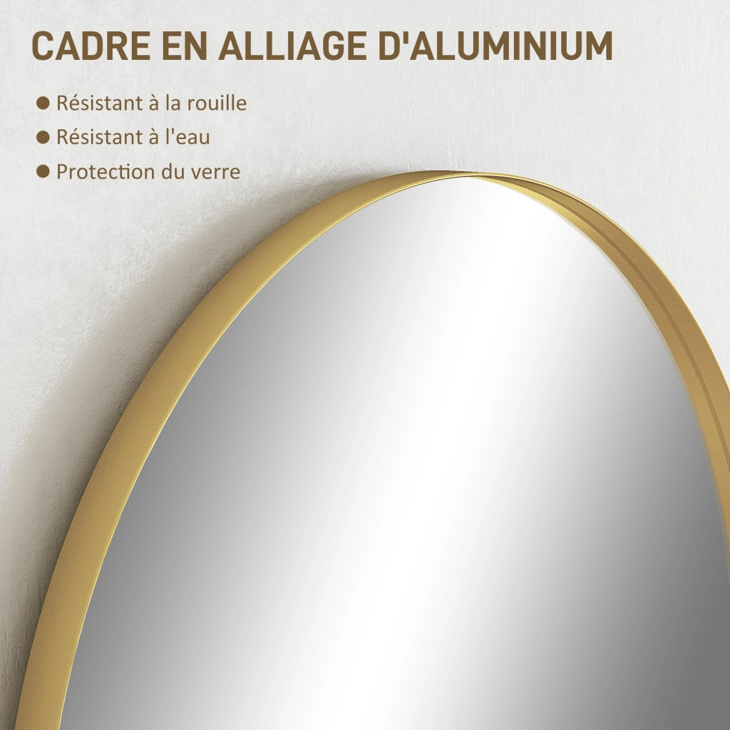 Specchio da parete con cornice in legno ¨C Minimal ¨C 60x90 cm oro