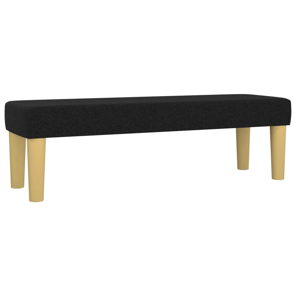 Panca-Sgabello Nera 100x30x30 cm in Tessuto 894354