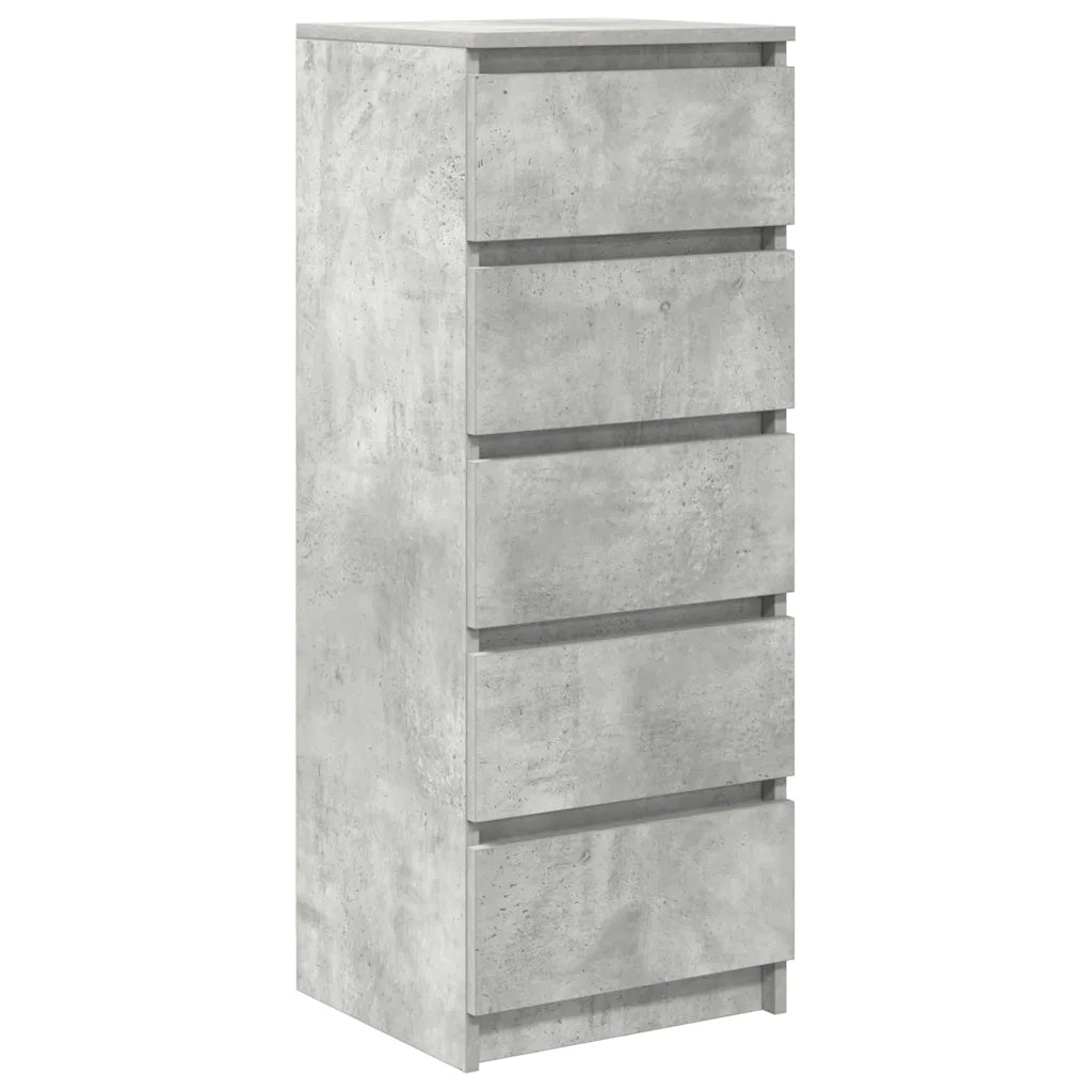 Credenza con Cassetti Grigio Cemento 37,5x35x99cm in Truciolato 861763