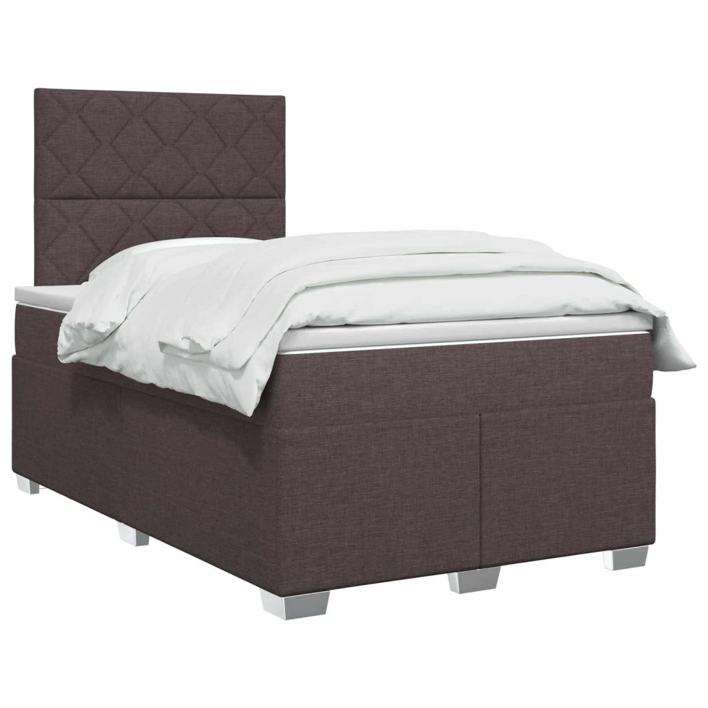 Letto box spring con materasso Marrone Scuro 120 x 200 cm 3454855