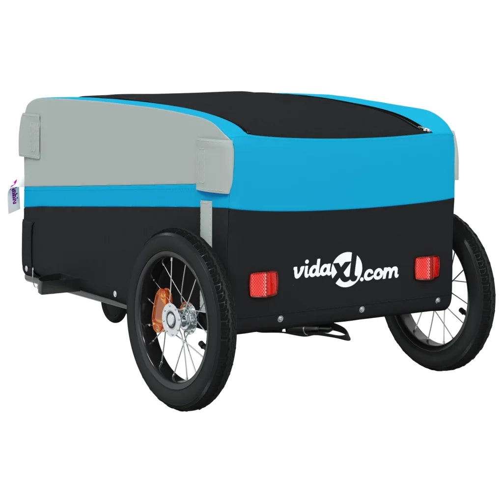 Rimorchio da Bici Nero e Blu 30 kg in Ferro CFW5193980