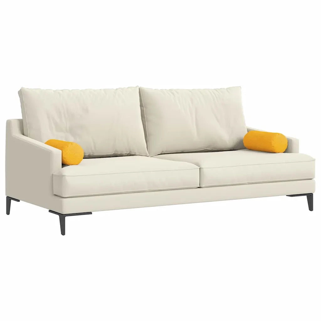 Cuscini a rullo 2 pz | Cuscini per sedie Giallo Chiaro ? 15 x 40 cm