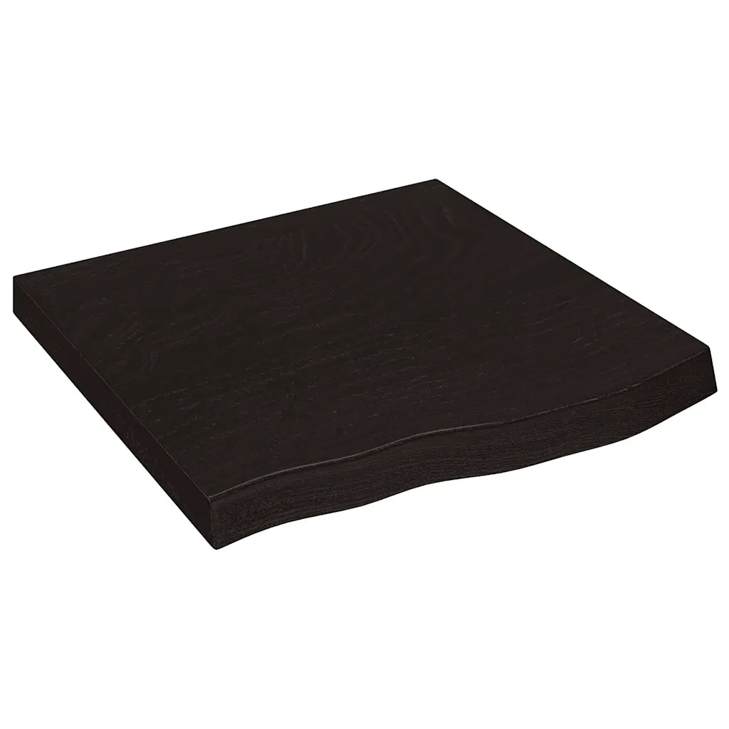 Ripiano Marrone Scuro 60x60x(2-6) cm Massello Rovere Trattato 363775