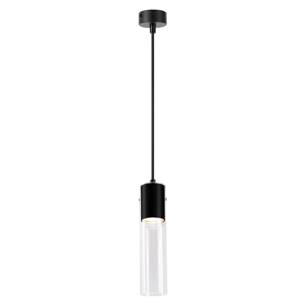 Lampada a sospensione moderna nera tubo GU10 10W Ricky