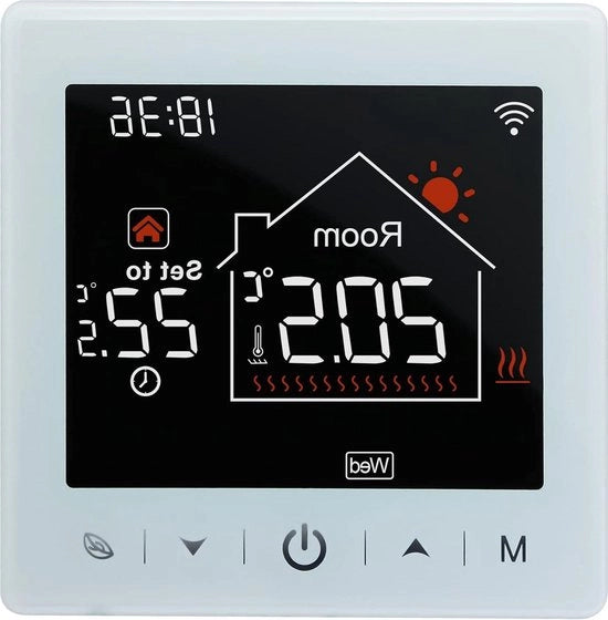 Termostato WIFI per riscaldamento a pavimento - funzione programmabile - schermo LCD a tocco - 3A