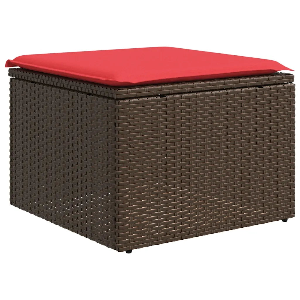 Set Divani da Giardino 11 pz con Cuscini Marrone in Polyrattan 3228914