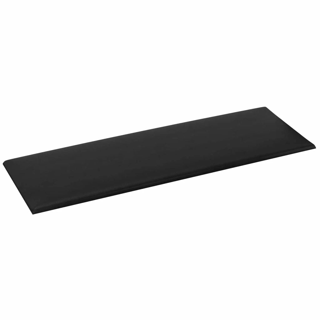 Testiera da Parete 12 pcs Nero 90 x 30 cm Tessuto 4008370