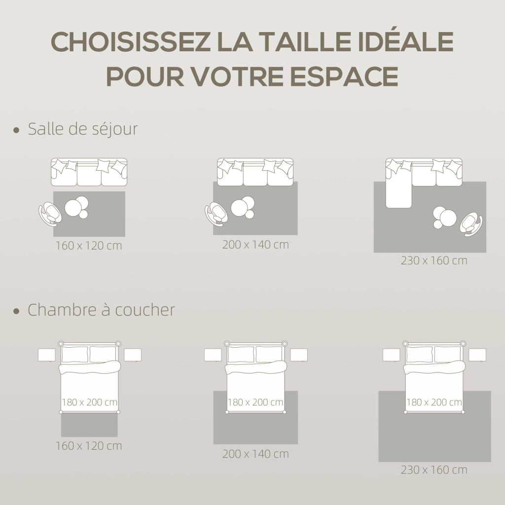 Tappeto a pelo lungo ¨C Minimal ¨C grigio chiaro 200x140 cm