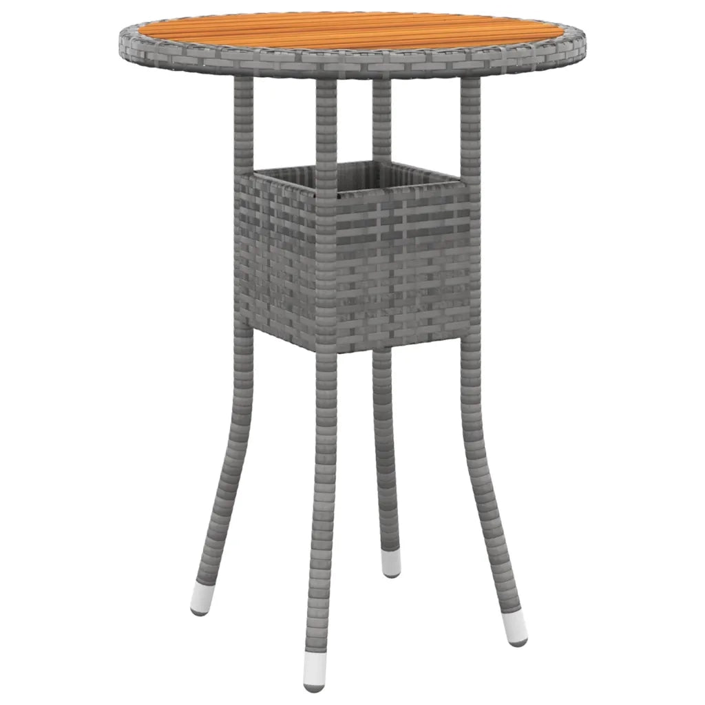 Set da Pranzo per Giardino 3 pz in Polyrattan Grigio 3058467