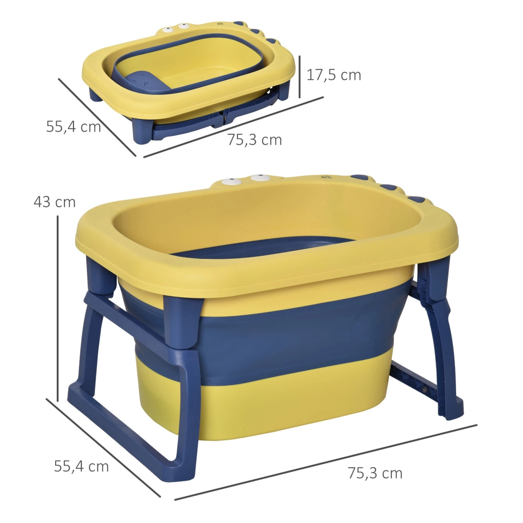 Vasca da bagno pieghevole per bambini ¨C Minimal ¨C 75.3x55.4x43 cm giallo e blu