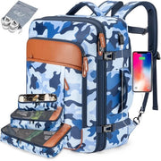 Borsa a Mano da Camuffamento Blu, XL