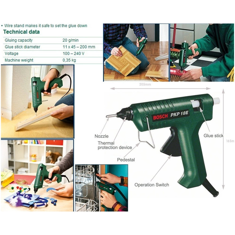 Trade Shop - Pistola Incollatrice Per Colla A Caldo Bosch Pkp 18 E 18e Termocolla 200w -