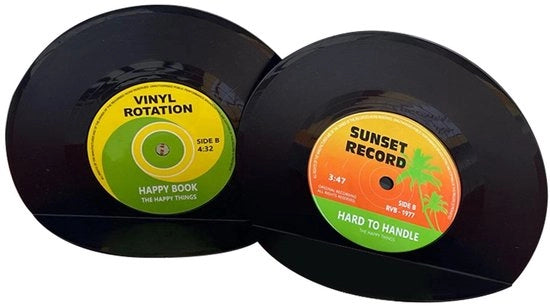 Set di 2 Supporti per Libri in Stile Retro a Base Piana