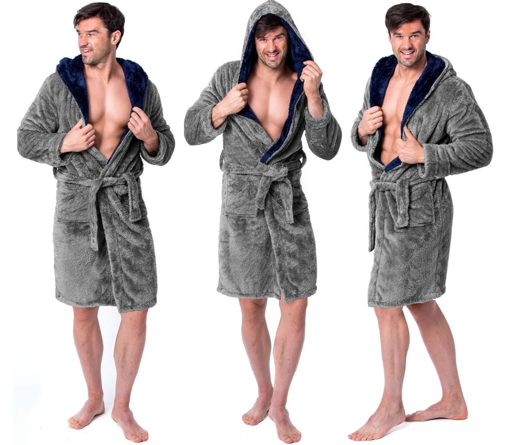 Accappatoio Jordan Grey-navy Men M