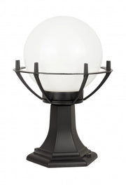 Lampada da giardino SU-MA Kule 39cm sfera 20cm E27 nera IP43