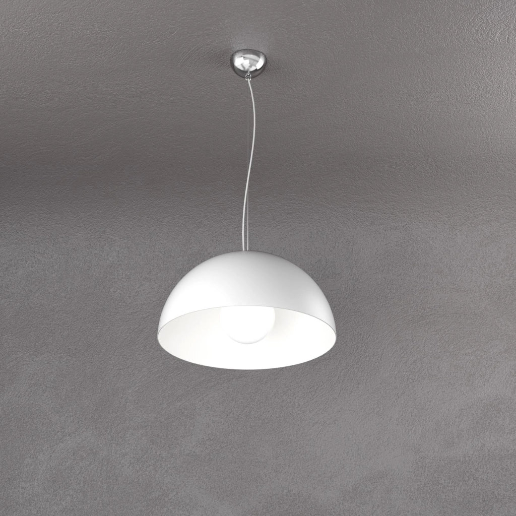 CUP SOSPENSIONE D.35 CM. 1 LUCE BIANCO 1144-S35-BI