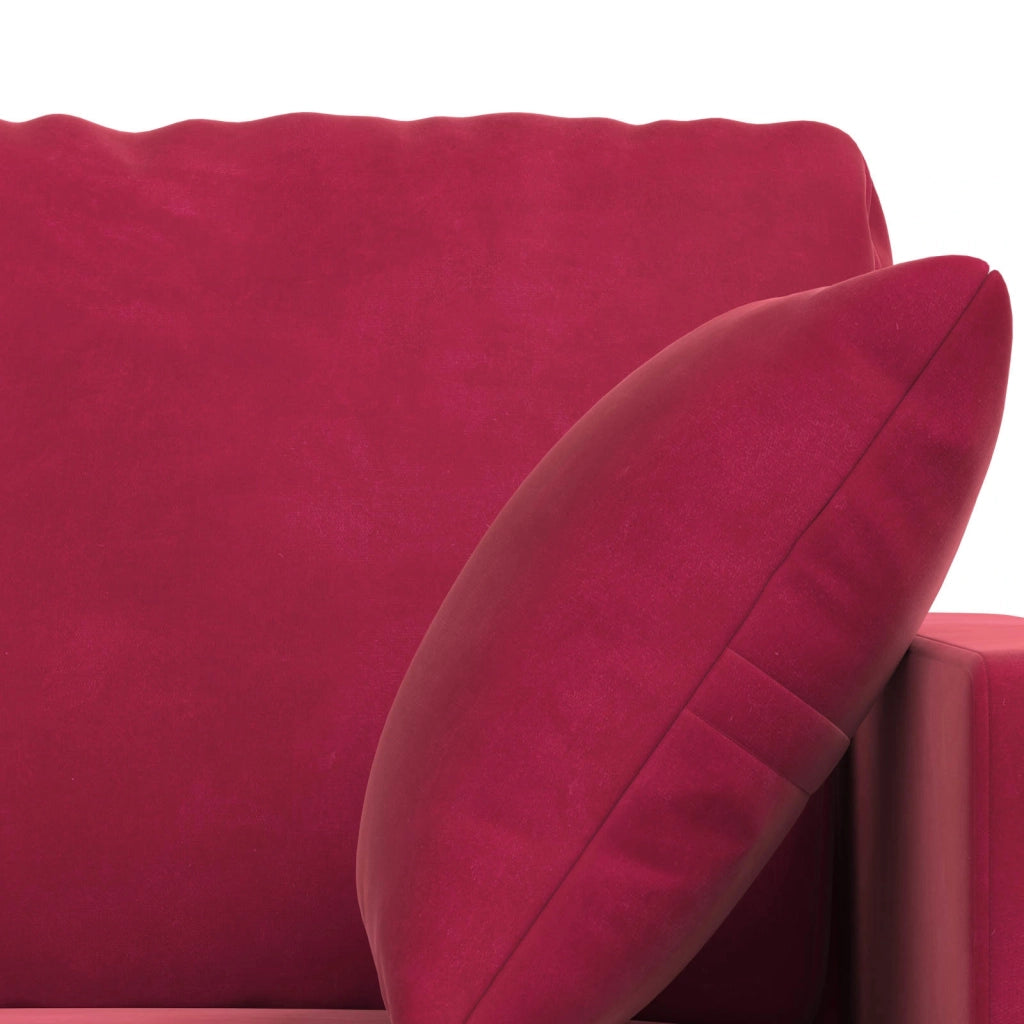 Set di divani 2 pcs Rosso Vino 198 x 78 x 80 cm Velluto 3407600
