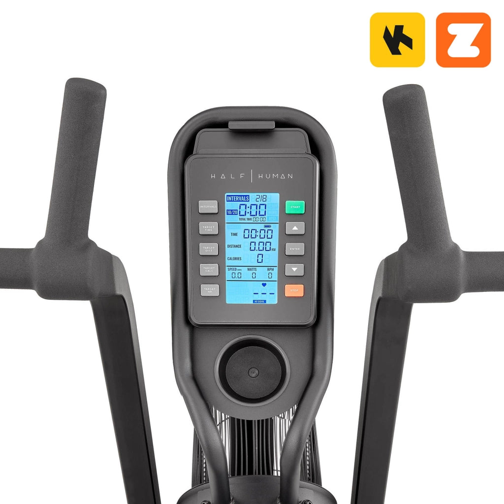 Air fitness bike - Half Human - Modello AIR BIKE - Casa/Appartamento - Schermo LCD con 7 programmi