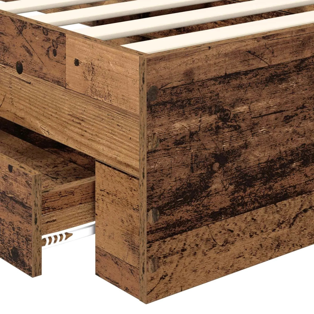 Struttura del letto-Giroletto Legno vecchio 90 x 190 cm Legno multistrato 427859