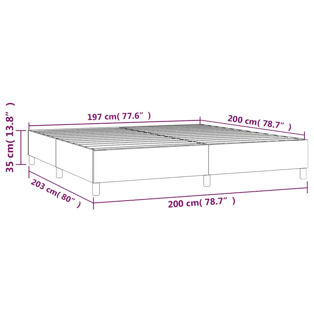 Struttura Letto a Rete a Molle Verde Scuro 200x200 cm in Velluto 3121141