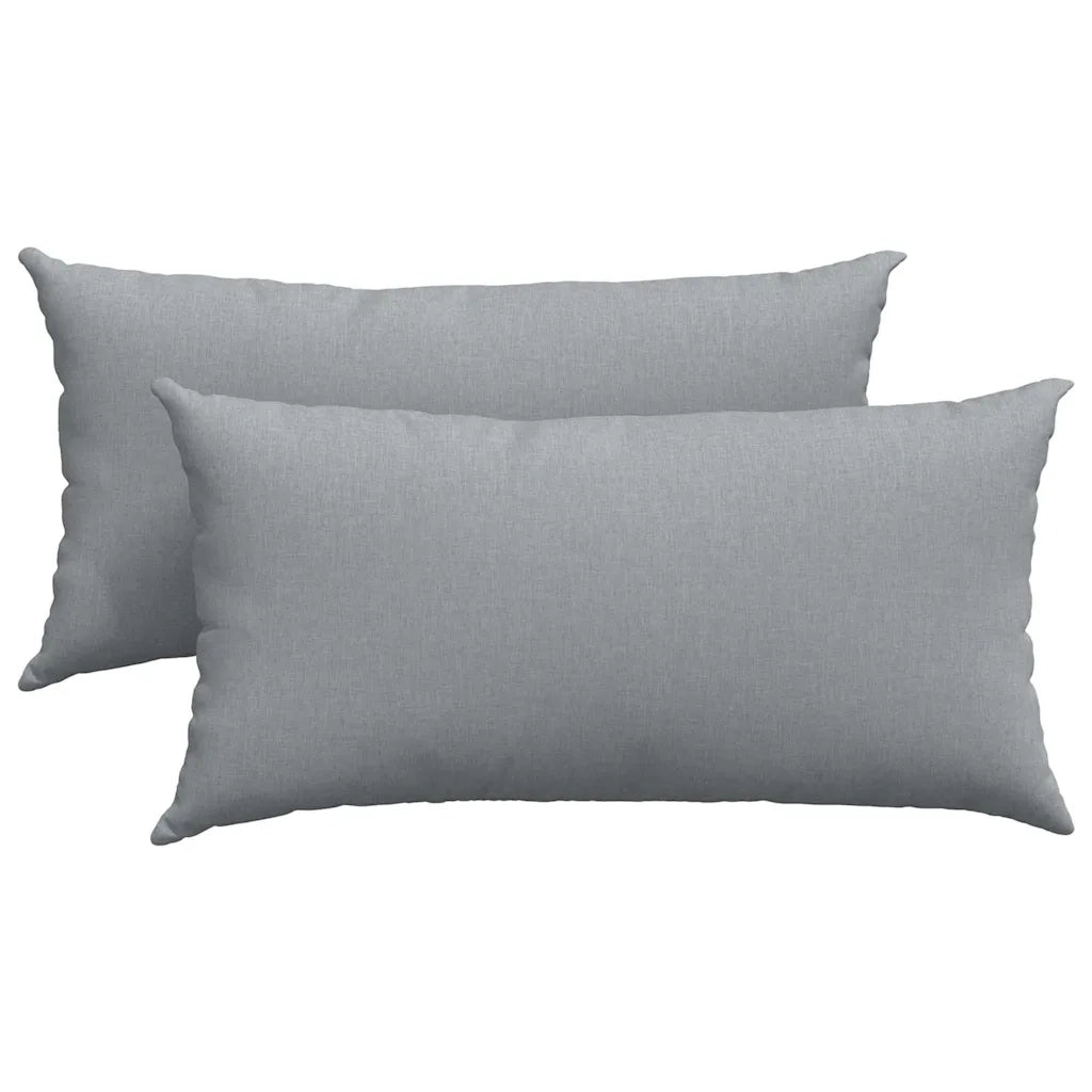 Cuscini da Divano 2 pcs Grigio chiaro 80 x 40 cm Tessuto 42013696