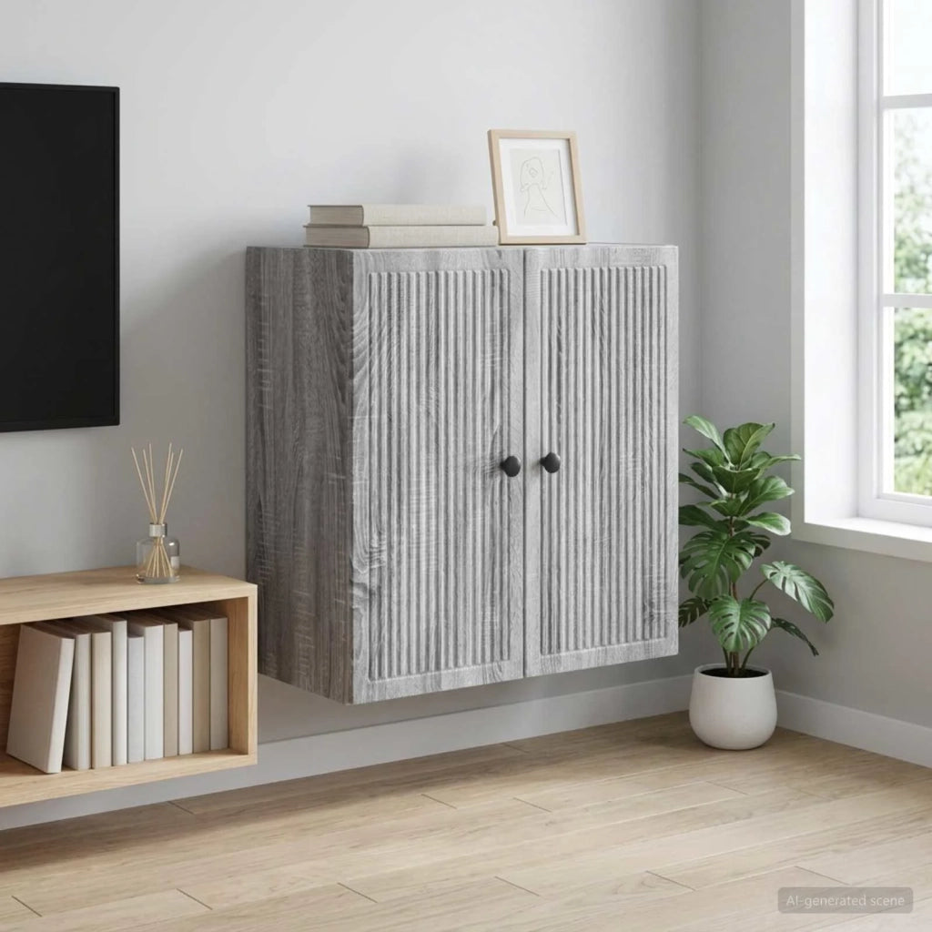 Mobiletto a muro Sonoma grigio 59 x 31 x 60 cm 897901