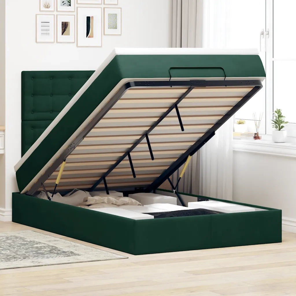 Struttura Letto Pouf con Materassi 120x190 cm Velluto 3314453
