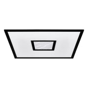 Plafoniera Moderna Bordonara Alluminio Nero Luce Led Integrato 21,5W