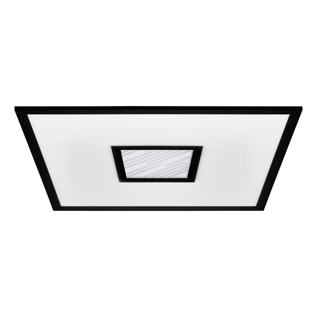 Plafoniera Moderna Bordonara Alluminio Nero Luce Led Integrato 21,5W