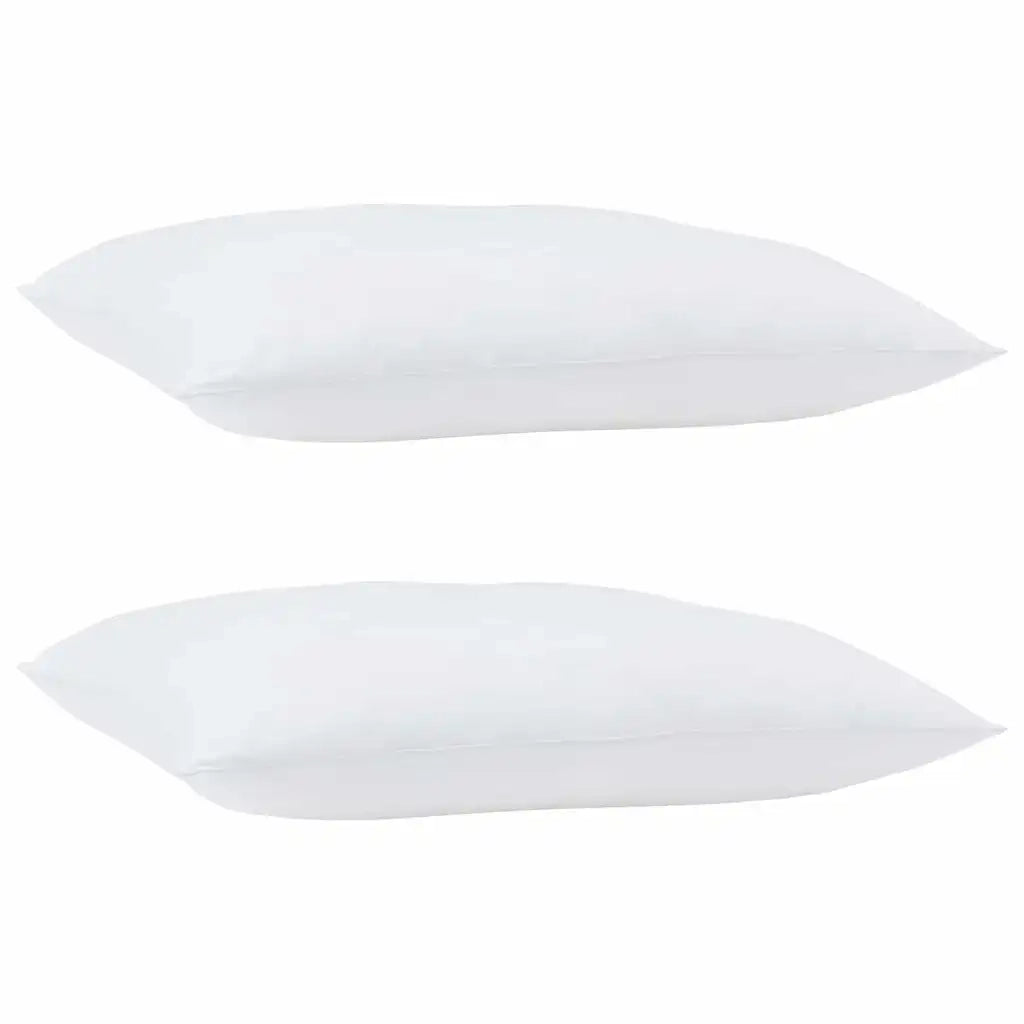 Cuscino 2 pcs Bianco 70 x 52 x 20 cm Cotone e Poliestere 42007805