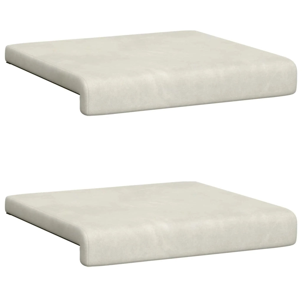 Cuscino per panchina 2 pcs Velluto Crema Profondità 35 cm 42043029