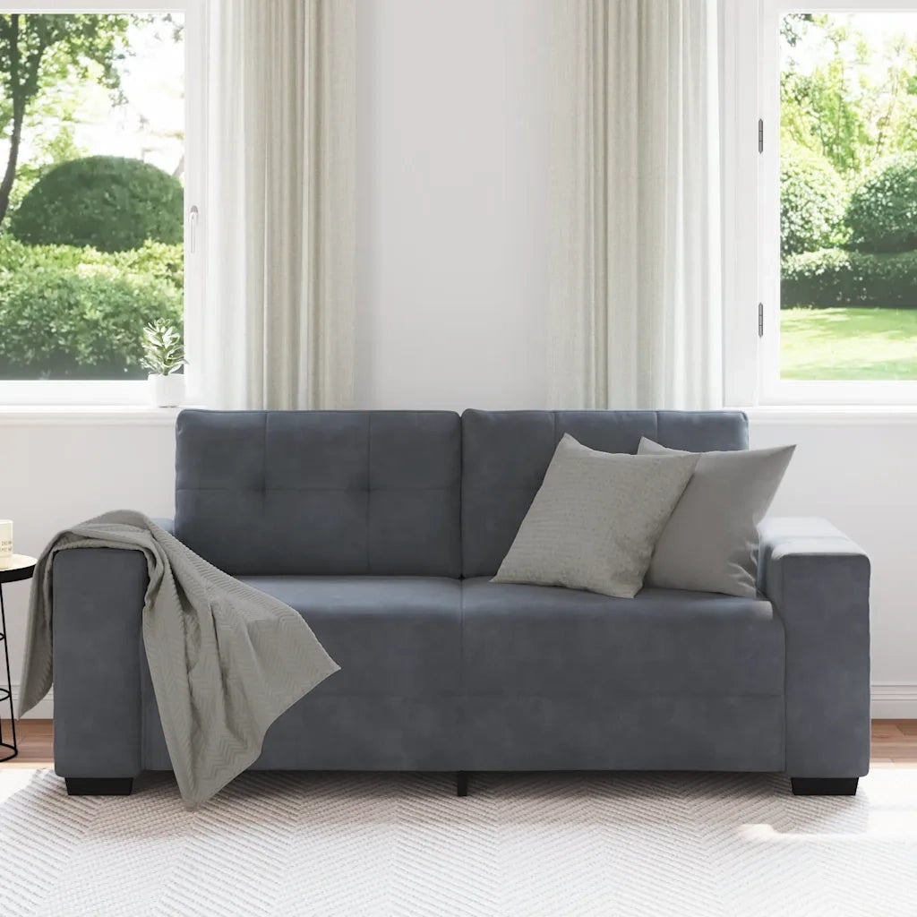 Divano Divanetto-Sofa Grigio Scuro 140 cm in Velluto 817605