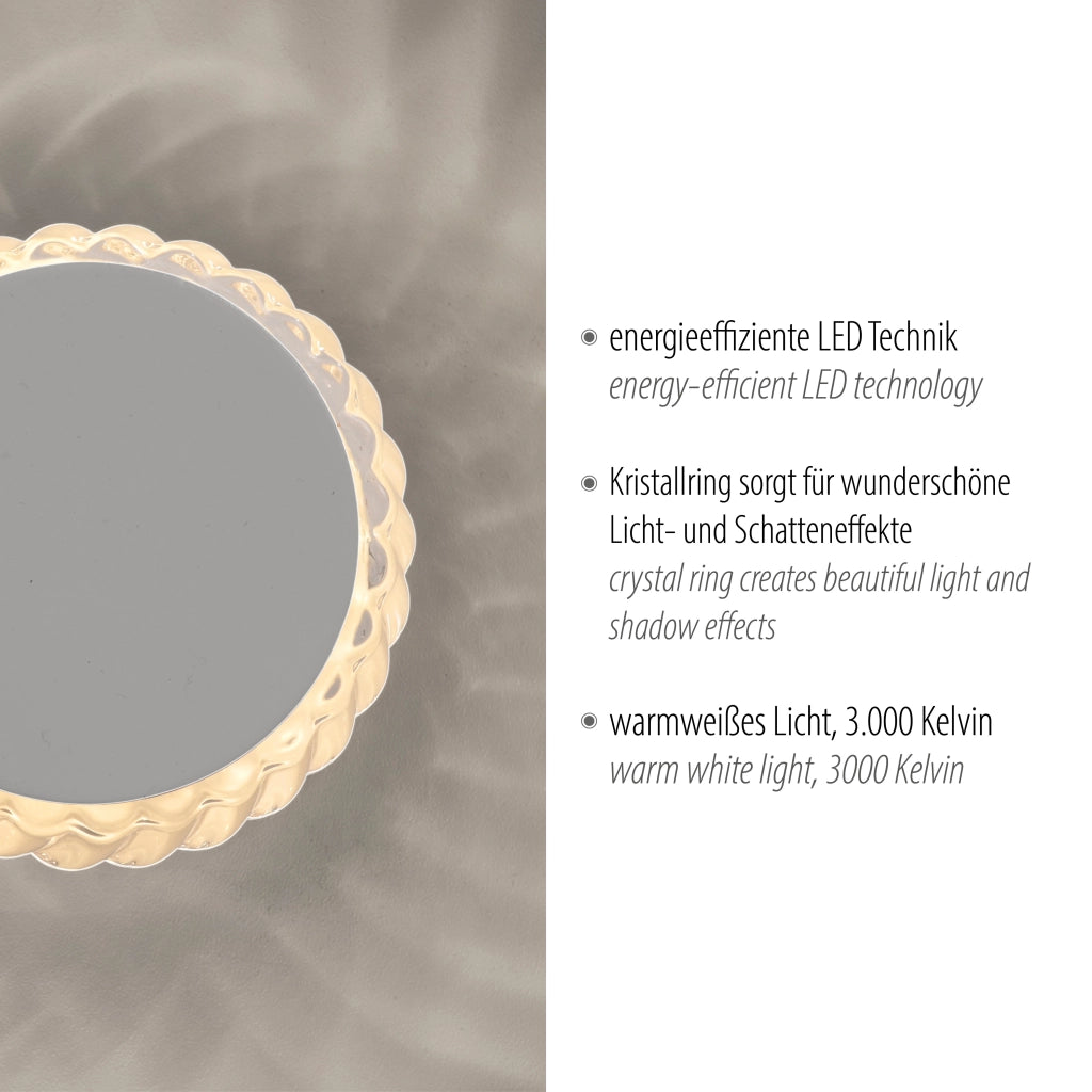 Applique moderna rotonda bianca LED 5W JustLight IGO