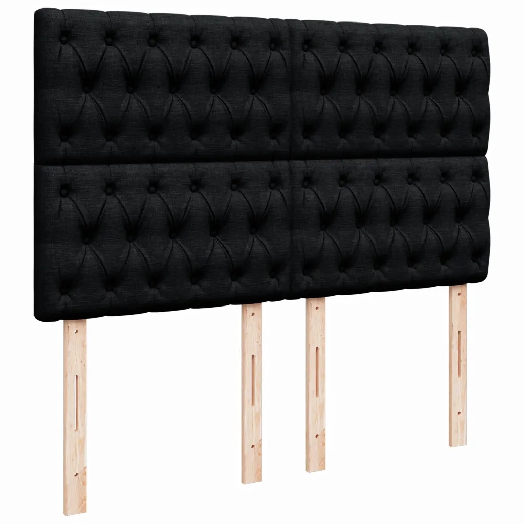 Giroletto a Molle con Materasso Nero 140x200 cm in Tessuto 3290520